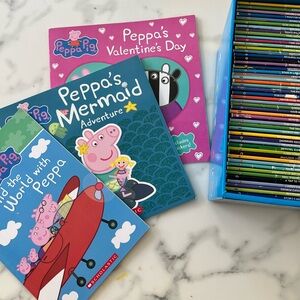 Lot of 53 Peppa books! 🐷 💜😍